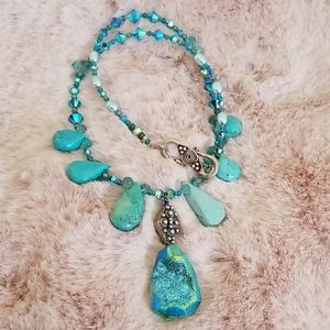 Healing/Clear Crystals Apatite Turquoise Pearls